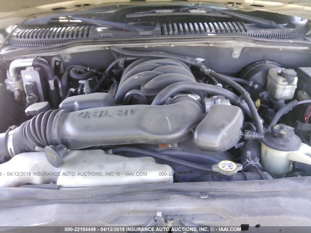 1FMEU65847UB10642 - 2007 FORD EXPLORER LIMITED SILVER photo 10