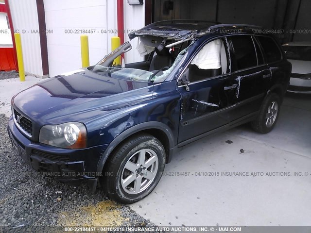 YV1CM59H141065554 - 2004 VOLVO XC90 BLUE photo 2