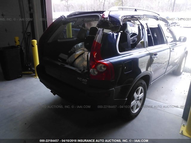 YV1CM59H141065554 - 2004 VOLVO XC90 BLUE photo 4