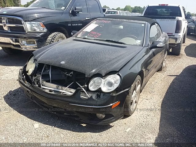 WDBTK75J76F173696 - 2006 MERCEDES-BENZ CLK 500 BLACK photo 2