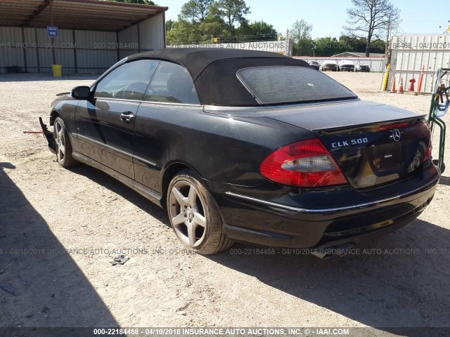 WDBTK75J76F173696 - 2006 MERCEDES-BENZ CLK 500 BLACK photo 3