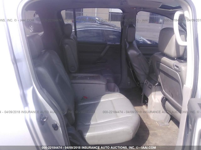 5N1AA08B54N723502 - 2004 NISSAN ARMADA SE/LE SILVER photo 8