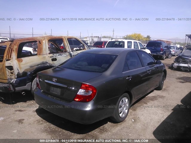 4T1BE32K14U897799 - 2004 TOYOTA CAMRY LE/XLE/SE GRAY photo 4