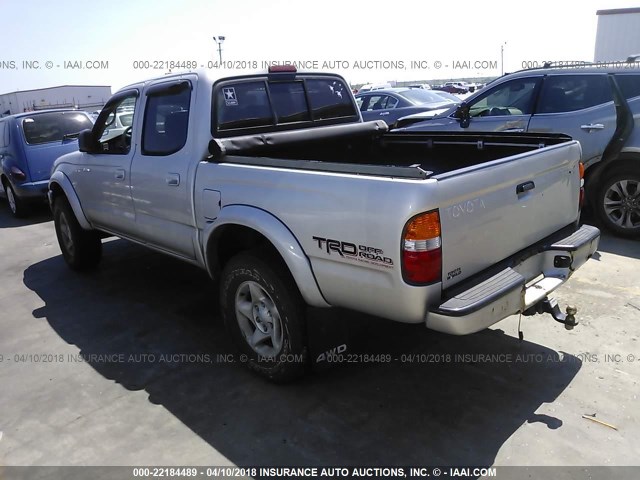 5TEHN72N42Z119467 - 2002 TOYOTA TACOMA DOUBLE CAB TAN photo 3