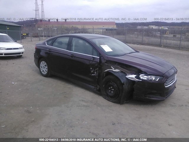 3FA6P0G73DR154657 - 2013 FORD FUSION S MAROON photo 1