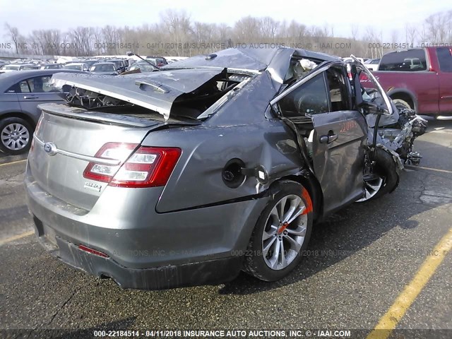 1FAHP2KT9EG138805 - 2014 FORD TAURUS SHO GRAY photo 4