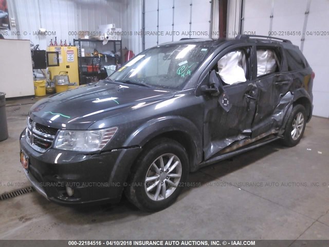 3C4PDDBG5ET211905 - 2014 DODGE JOURNEY SXT GRAY photo 2