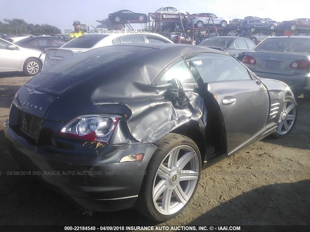 1C3AN69L94X023669 - 2004 CHRYSLER CROSSFIRE LIMITED GRAY photo 4