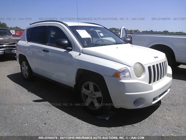 1J8FT47W87D200364 - 2007 JEEP COMPASS WHITE photo 1