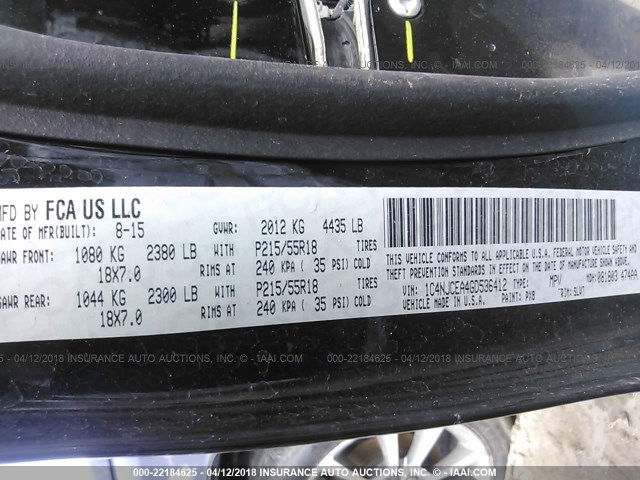 1C4NJCEA4GD536412 - 2016 JEEP COMPASS LATITUDE 黑色 照片 9