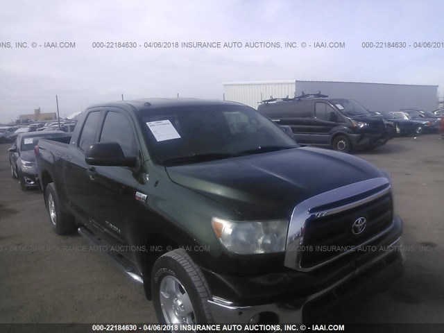 5TFUY5F14BX196168 - 2011 TOYOTA TUNDRA DOUBLE CAB SR5 GREEN photo 1