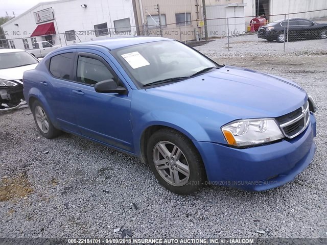 1B3LC56K58N604220 - 2008 DODGE AVENGER SXT BLUE photo 1