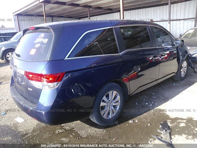 5FNRL5H67FB123373 - 2015 HONDA ODYSSEY EXL ლურჯი ფოტო 4