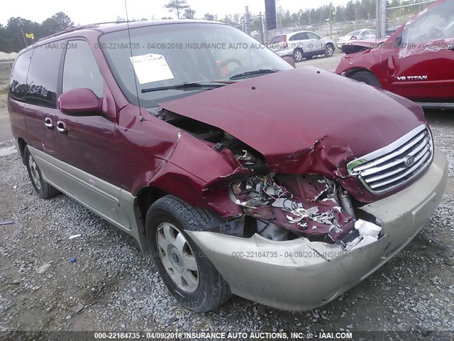 KNDUP131236402188 - 2003 KIA SEDONA EX/LX RED photo 1