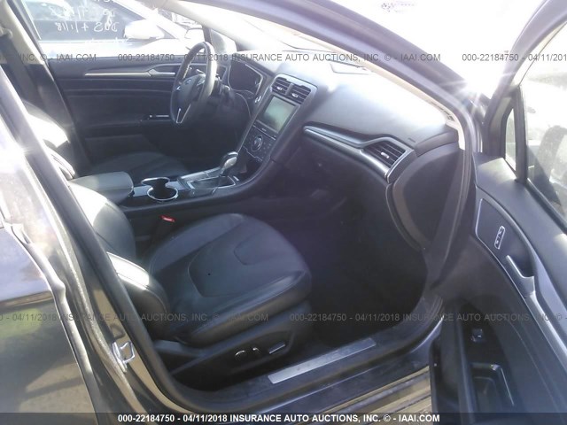 3FA6P0K91FR267647 - 2015 FORD FUSION TITANIUM GRAY photo 5