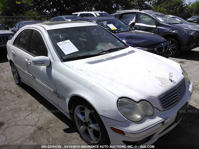 WDBRF40J35F731210 - 2005 MERCEDES-BENZ C 230K SPORT SEDAN WHITE photo 1