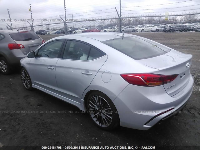 KMHD04LB4JU504966 - 2018 HYUNDAI ELANTRA SPORT SILVER photo 3