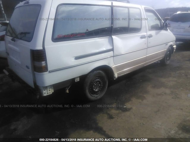 1FMDA41X8SZA51127 - 1995 FORD AEROSTAR WHITE photo 4