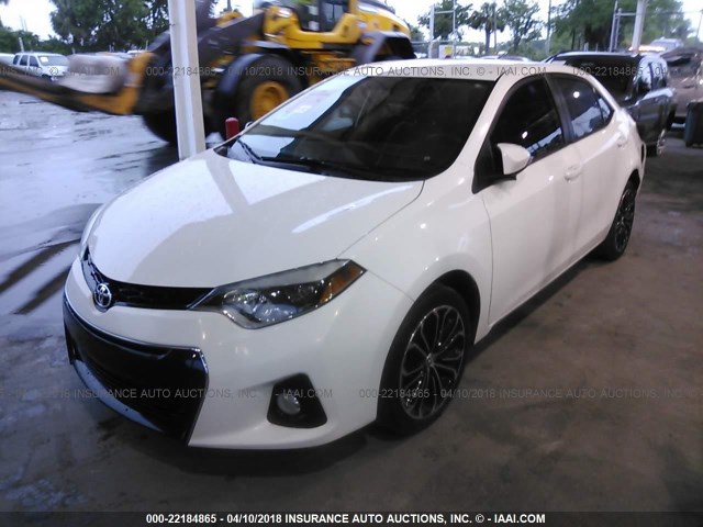 2T1BURHE9EC023243 - 2014 TOYOTA COROLLA L/LE/LE PLS/PRM/S/S PLS WHITE photo 2