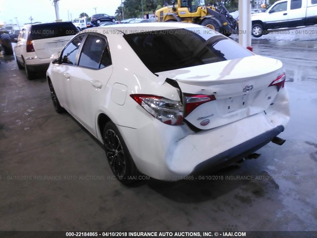 2T1BURHE9EC023243 - 2014 TOYOTA COROLLA L/LE/LE PLS/PRM/S/S PLS WHITE photo 3