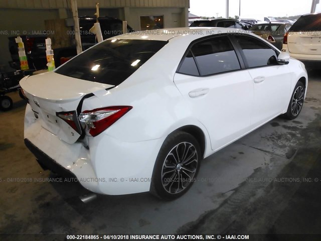 2T1BURHE9EC023243 - 2014 TOYOTA COROLLA L/LE/LE PLS/PRM/S/S PLS WHITE photo 4