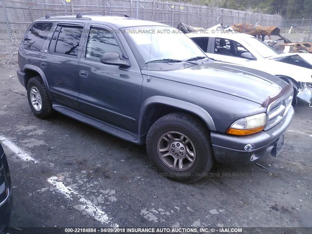 1B4HR48NX2F150114 - 2002 DODGE DURANGO SLT GRAY photo 1