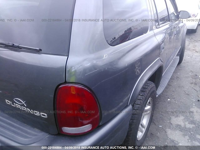 1B4HR48NX2F150114 - 2002 DODGE DURANGO SLT GRAY photo 6