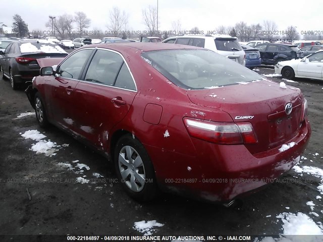 4T1BK46K77U029092 - 2007 TOYOTA CAMRY NEW GENERAT LE/XLE/SE RED photo 3