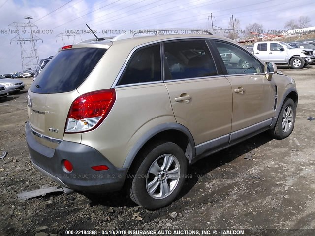 3GSDL43N18S533636 - 2008 SATURN VUE XE GOLD photo 4