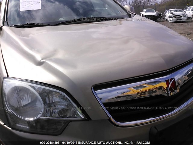 3GSDL43N18S533636 - 2008 SATURN VUE XE GOLD photo 6