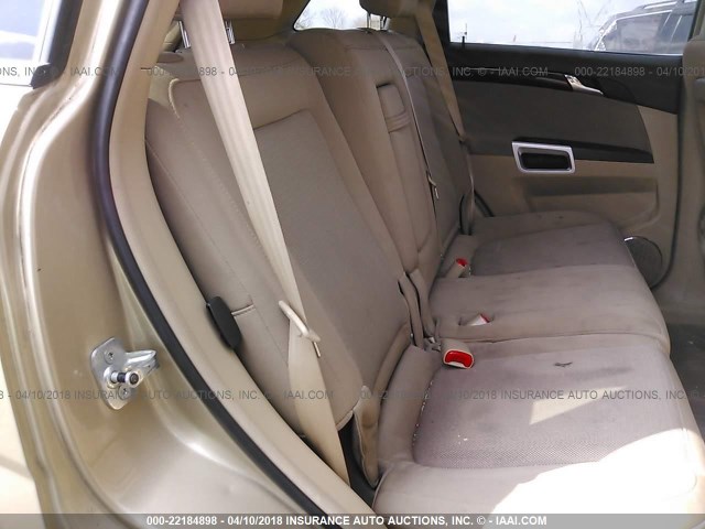 3GSDL43N18S533636 - 2008 SATURN VUE XE GOLD photo 8