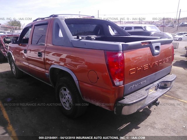 3GNEC12TX4G270775 - 2004 CHEVROLET AVALANCHE C1500 ORANGE photo 3