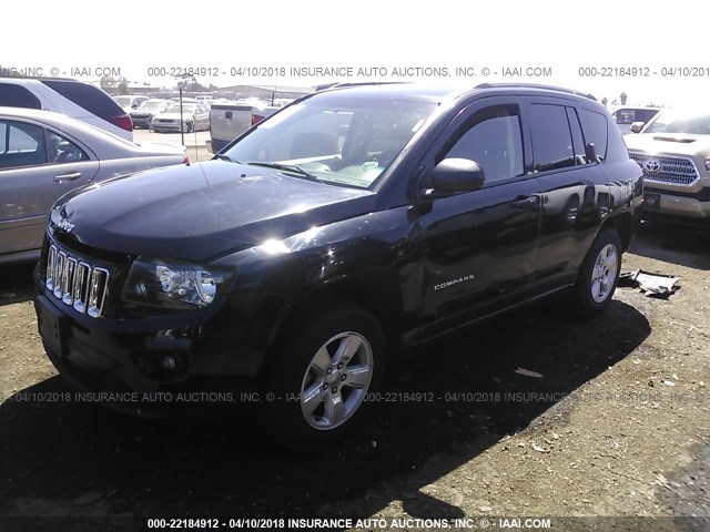 1C4NJCBA2FD313160 - 2015 JEEP COMPASS SPORT BLACK photo 2