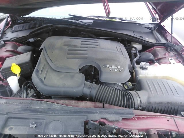 2C3CCAAG2EH161897 - 2014 CHRYSLER 300 RED photo 10
