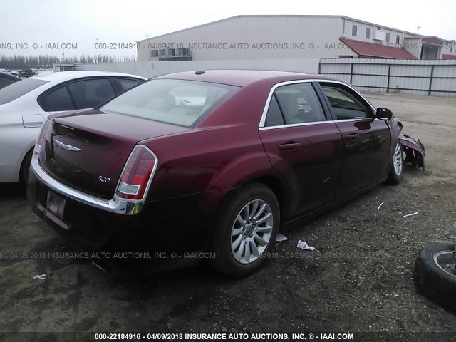 2C3CCAAG2EH161897 - 2014 CHRYSLER 300 RED photo 4