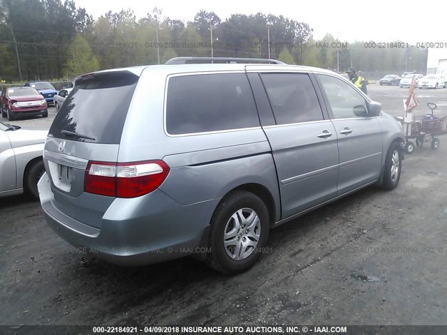 5FNRL38706B094943 - 2006 HONDA ODYSSEY EXL ლურჯი ფოტო 4