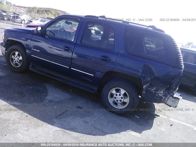 1GNEC13T11R157050 - 2001 CHEVROLET TAHOE C1500 BLUE photo 3