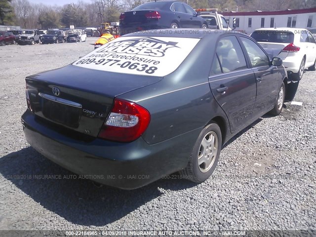 4T1BF32K83U554421 - 2003 TOYOTA CAMRY LE/XLE/SE GREEN photo 4