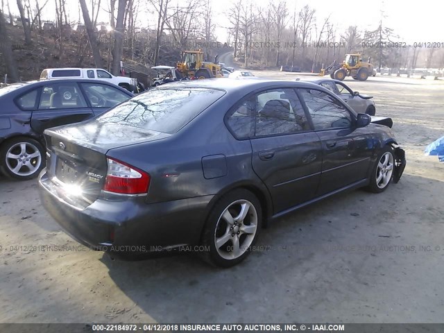 4S3BL616197229085 - 2009 SUBARU LEGACY 2.5I GRAY photo 4