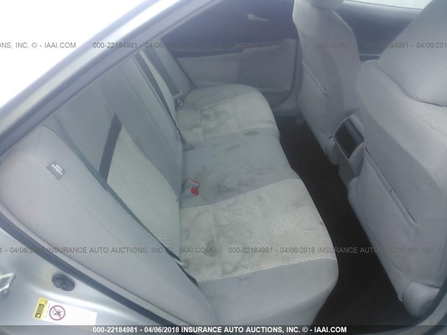4T1BF1FK0CU042599 - 2012 TOYOTA CAMRY SE/LE/XLE SILVER photo 8