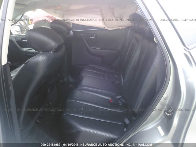 JN8AZ08W67W608037 - 2007 NISSAN MURANO SL/SE/S GRAY photo 8