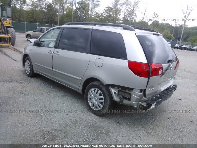 5TDZK23C68S170388 - 2008 TOYOTA SIENNA CE/LE SILVER photo 3