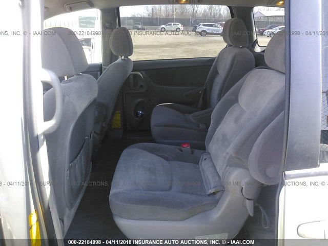 5TDZK23C68S170388 - 2008 TOYOTA SIENNA CE/LE SILVER photo 8