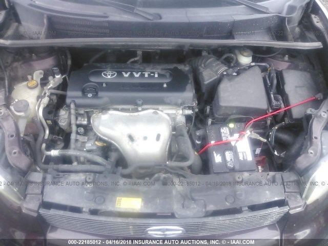JTLKE50E181049799 - 2008 TOYOTA SCION XB PURPLE photo 10