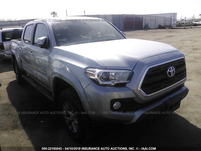 5TFAX5GN0GX066855 - 2016 TOYOTA Tacoma DOUBLE CAB/SR/SR5 SILVER photo 1