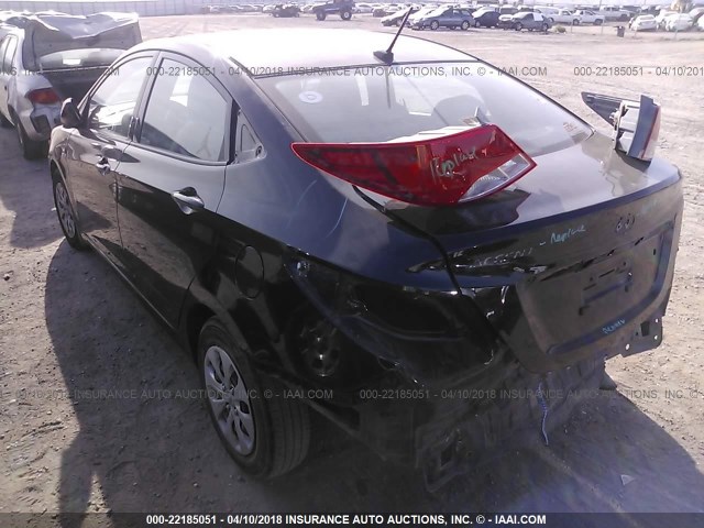 KMHCT4AE9GU944612 - 2016 HYUNDAI ACCENT SE BLACK photo 3