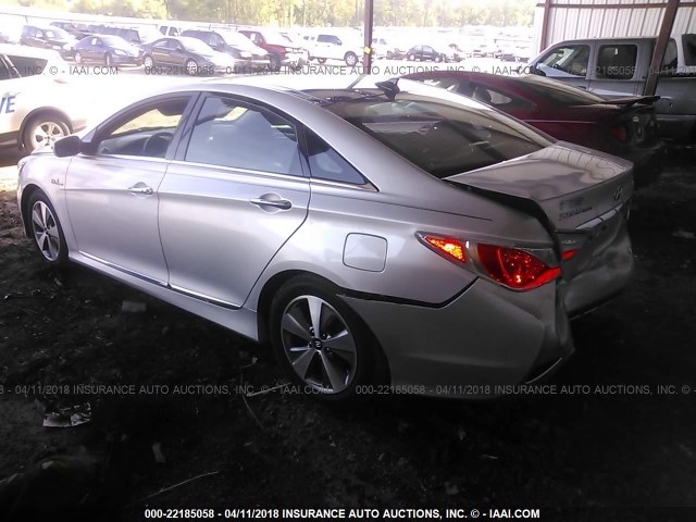 KMHEC4A40CA040790 - 2012 HYUNDAI SONATA HYBRID SILVER photo 3