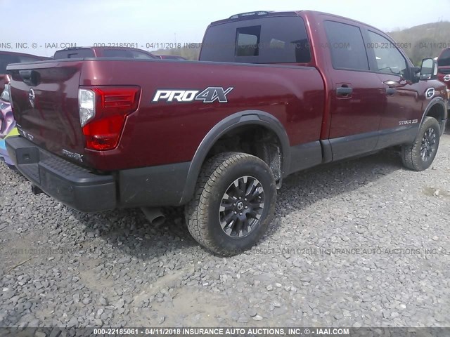 1N6BA1F40GN500028 - 2016 NISSAN TITAN XD SL/PRO-4X/PLAT RESERVE RED photo 4