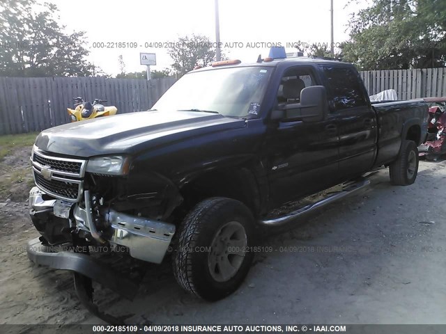 1GCHK33U56F123733 - 2006 CHEVROLET SILVERADO K3500 BLACK photo 2