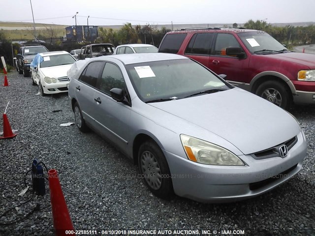 1HGCM56173A041496 - 2003 HONDA ACCORD DX SILVER photo 1